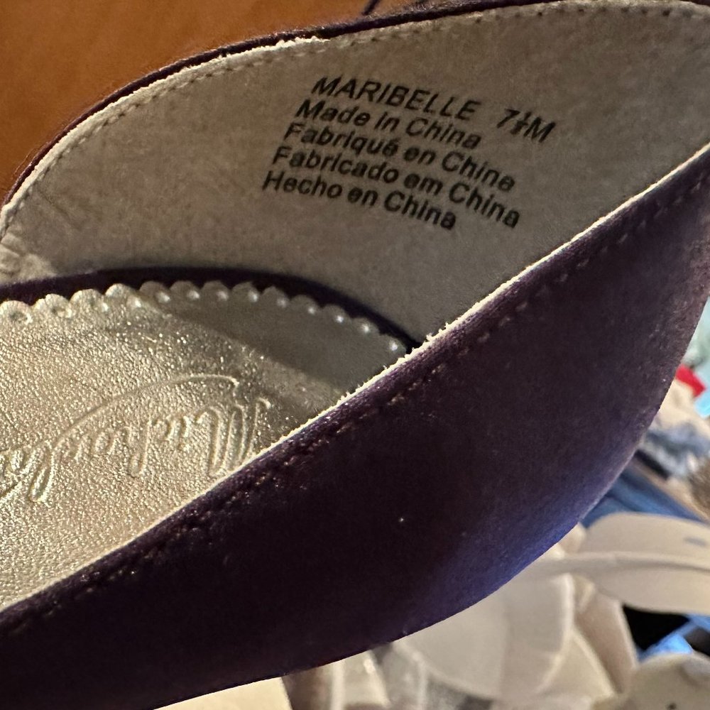 Size 7 1/2 Maribelle heels - purple